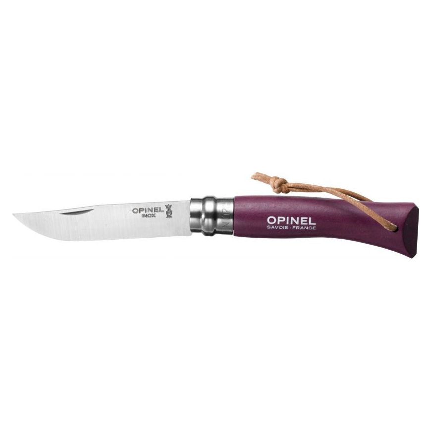 Opinel N°07 Colored Handle with Lace (pieejams 6 krāsās)