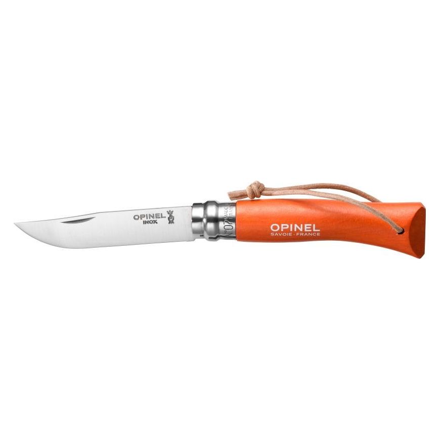 Opinel N°07 Colored Handle with Lace (pieejams 6 krāsās)