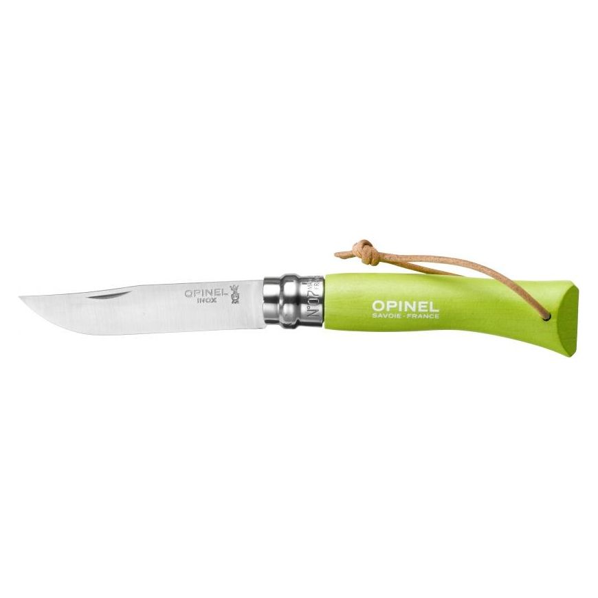 Opinel N°07 Colored Handle with Lace (pieejams 6 krāsās)
