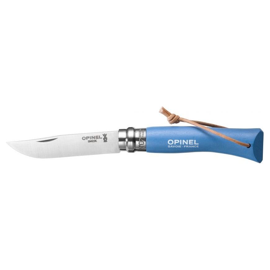 Opinel N°07 Colored Handle with Lace (pieejams 6 krāsās)