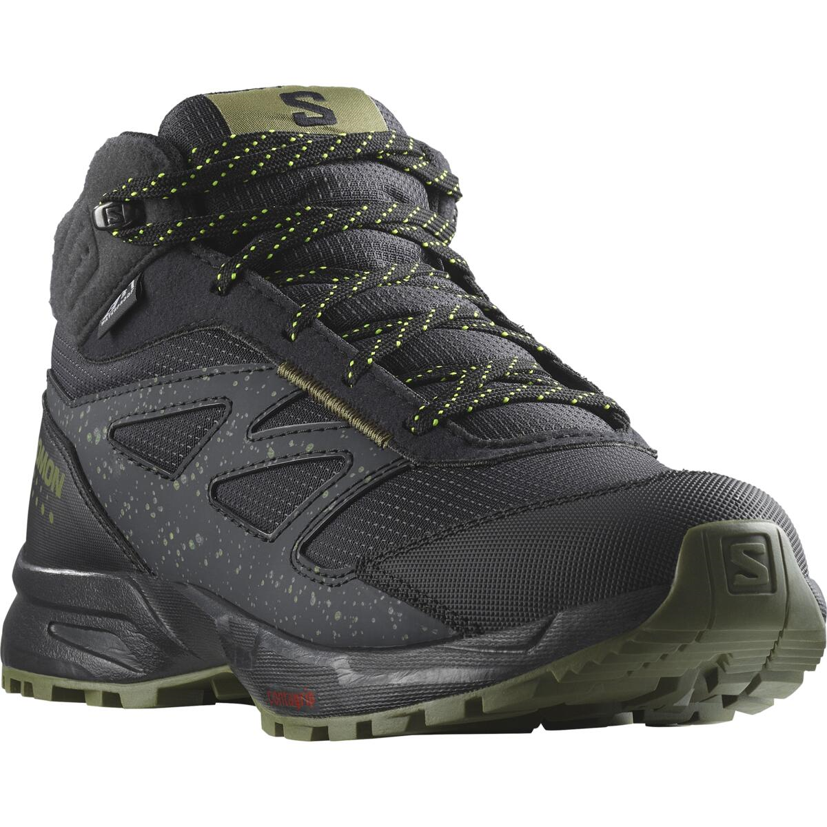 SALOMON apavi Outway Mid CSWP J black/dark green