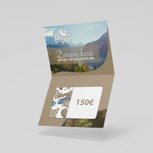Dovanų kuponas, kurio vertė 150EUR
