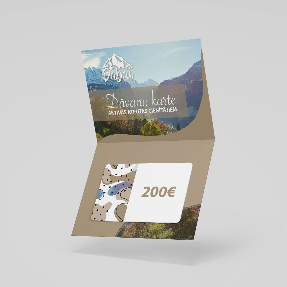 Dāvanu karte 200EUR vērtībā