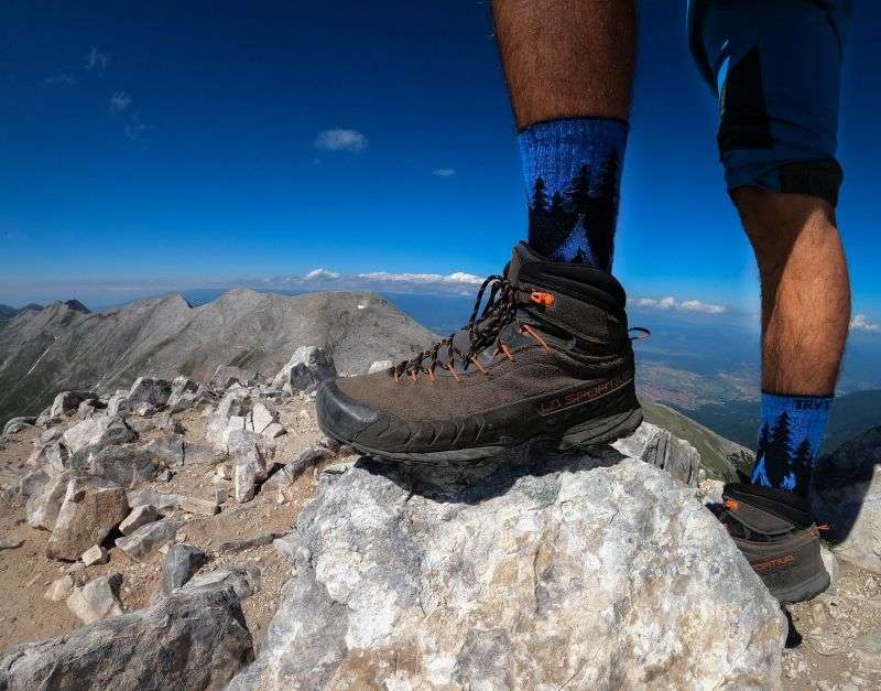 Pirin Hill merino vilnos žygio kojinės – vilko motyvas